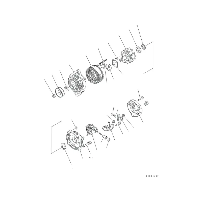 Buy 12V 40A Alternator KT1K57464015 for Komatsu Engine 3D67E-2A 3D67E-1A-5A Excavator PC18MR-3 PC16R-2 PC16R-3 PC14R-3 PC14R-2