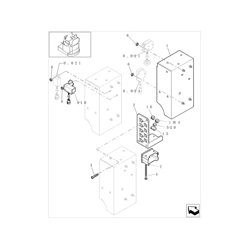 12V Relay 72274963 for New Holland Mini Crawler Excavator EH16 EH18
