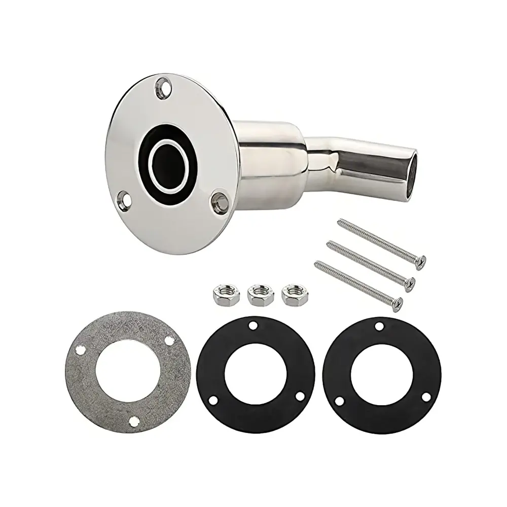 24mm Stainless Steel 316 Straight Thru Hull Exhaust Skin for Diesel Parking heaters Tube Pipe Socket Hardware