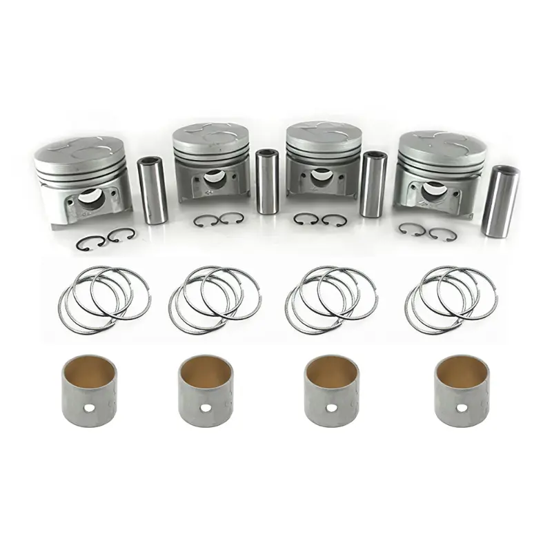 4 PCS Piston Kit STD 76mm for Kubota V1405 Engine with Piston ring