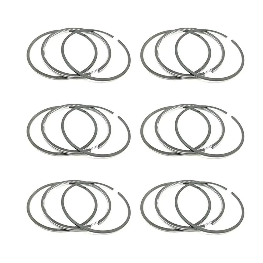 6 Pcs Piston Rings 20820363 for Volvo D12D LDE3 L150E EC330B EC330C EC360B EC360C EC360CHR