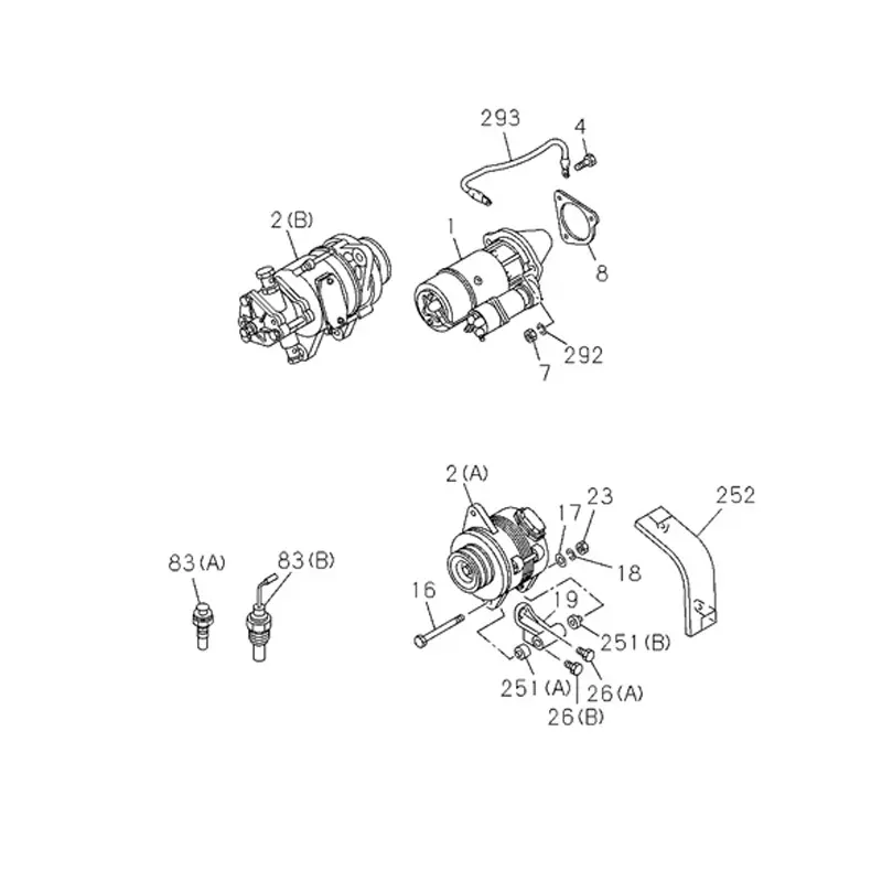 Alternator 1-81200365-0 28V For Hitachi Excavator EX200-2 Isuzu Engine 6BD1