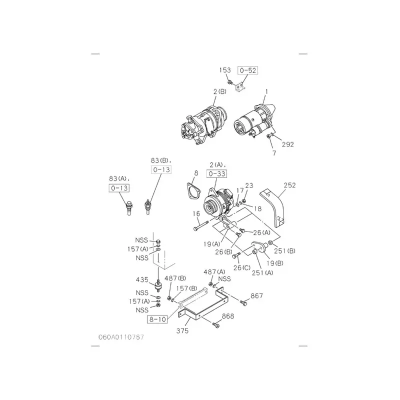 Alternator 1812004402 for Isuzu Engine 4BD1 4BD1T 4BG1 Hitachi Excavator EX220 EX200-2 sale