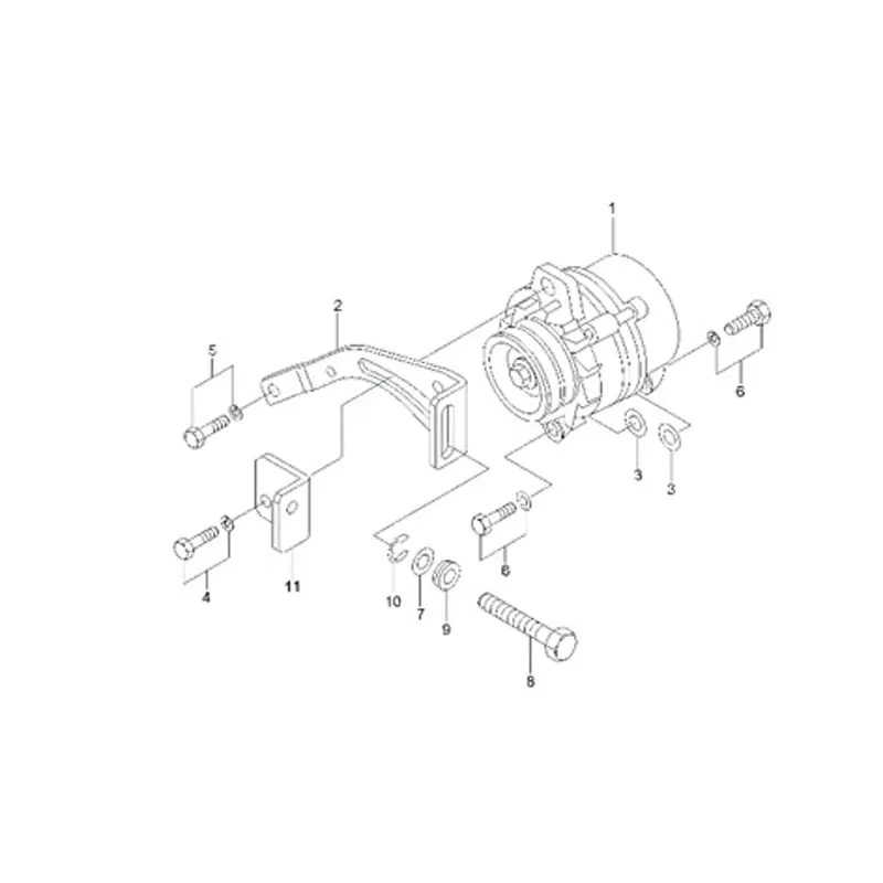Alternator XJAF-02522 For Hyundai R110-7A R140LC-7A R140LC-9 R140W-7A R145CR-9 R160LC-7A R160LC-9 R170W-7A R180LC-7A R180LC-9