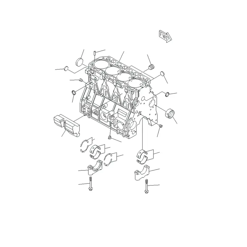 Bare Cylinder Block YM729906-01560 for Komatsu Engine 4D94LE-2 Linde Forklift H30D-04 351-04 Bare Cylinder Block YM729906-01560 for Komatsu Engine 4D94LE-2 Linde Forklift H30D-04 351-04