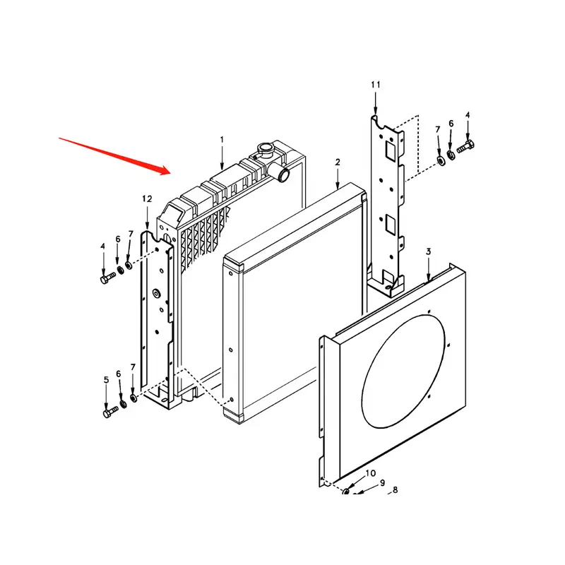 Engine Water Radiator Core 14503549 for Volvo Excavator EC55C Engine Water Radiator Core 14503549 for Volvo Excavator EC55C
