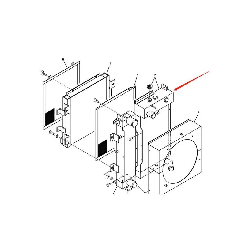 Engine Water Radiator Core 14518017 14530295 14515781 for Volvo Excavator EC160B EC180B
