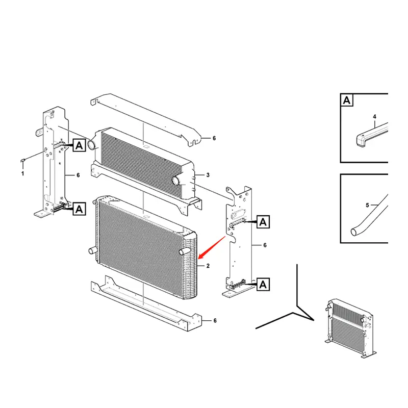 Engine Water Radiator Core 15156195 15147470 15156258 for Volvo Wheel Loader L150H L180H L220H L250H L150G L180G L220G L250G Engine Water Radiator Core 15156195 15147470 15156258 for Volvo Wheel Loader L150H L180H L220H L250H L150G L180G L220G L250G