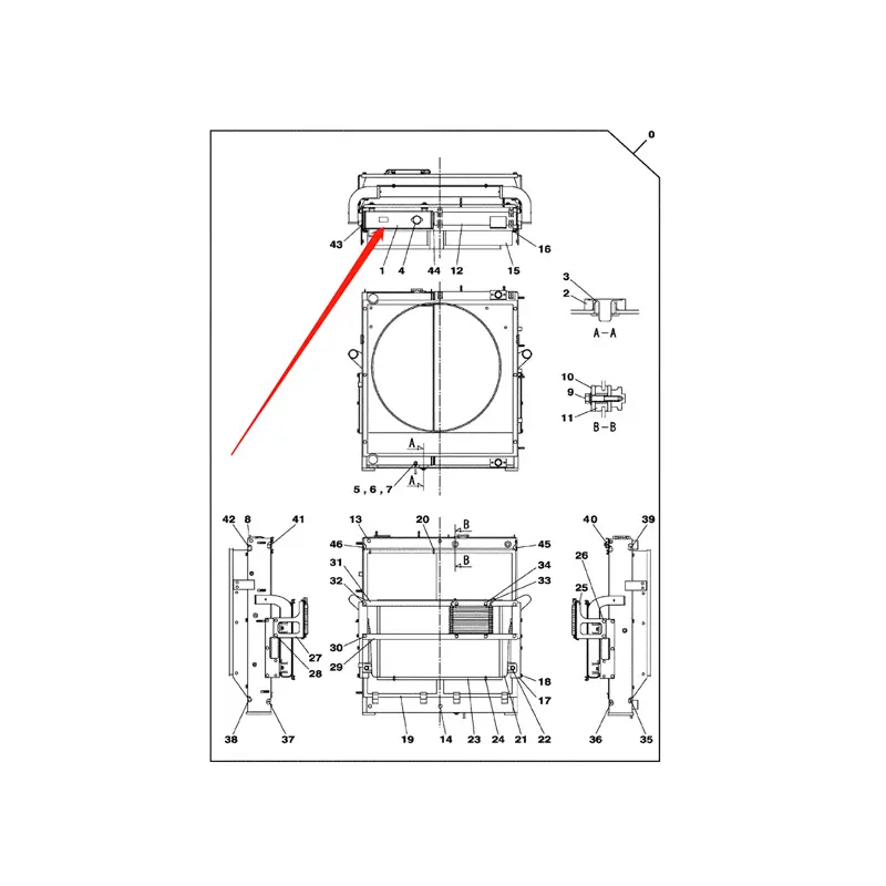 Engine Water Radiator Core LN002080 LN002730 for CASE CX360B Crawler Excavator Engine Water Radiator Core LN002080 LN002730 for CASE CX360B Crawler Excavator