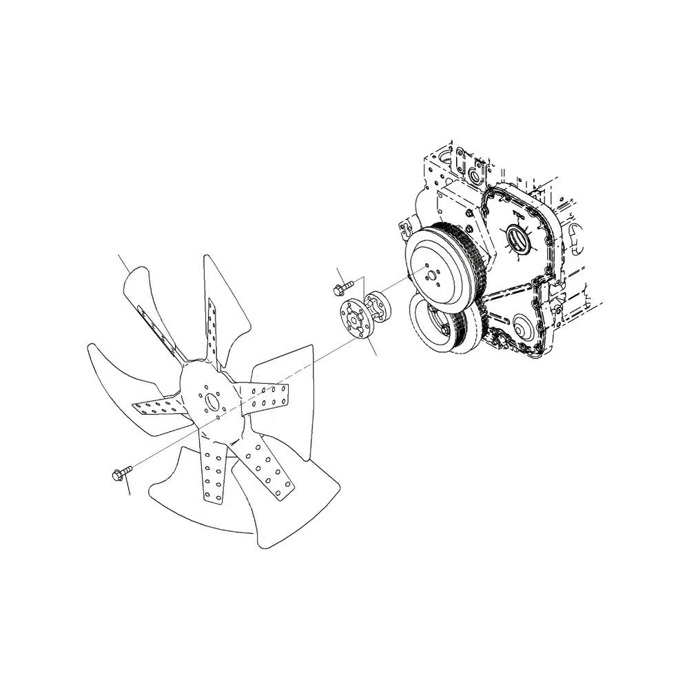 Fan Spacer 6743-61-3810 20Y-01-28110 For Komatsu Engine 6D114 Excavator PC300-7