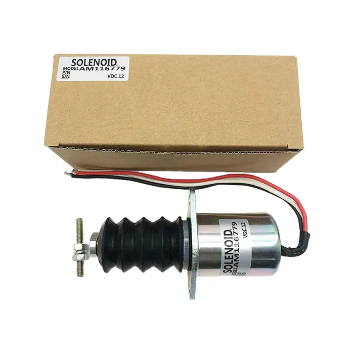 Buy Fuel Shut-off Solenoid AM116779 With 3-Wire Connector for John Deere F1145 Mower Buy Fuel Shut-off Solenoid AM116779 With 3-Wire Connector for John Deere F1145 Mower