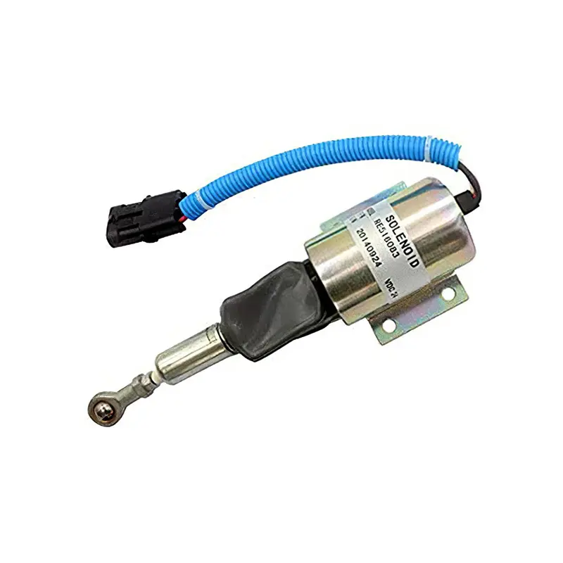 Fuel Shutoff Solenoid RE516083 for John Deere 120 160LC 200LC 230LC 230LCR 270LC 624H TC62H 624HLL 670C 670CH 672CH