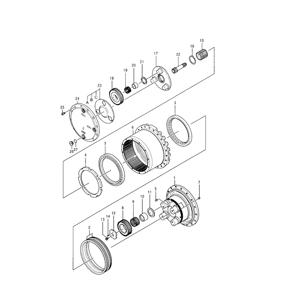 Gear 0693012 for John Deere John Deere Excavator 160LC EX160LC-5