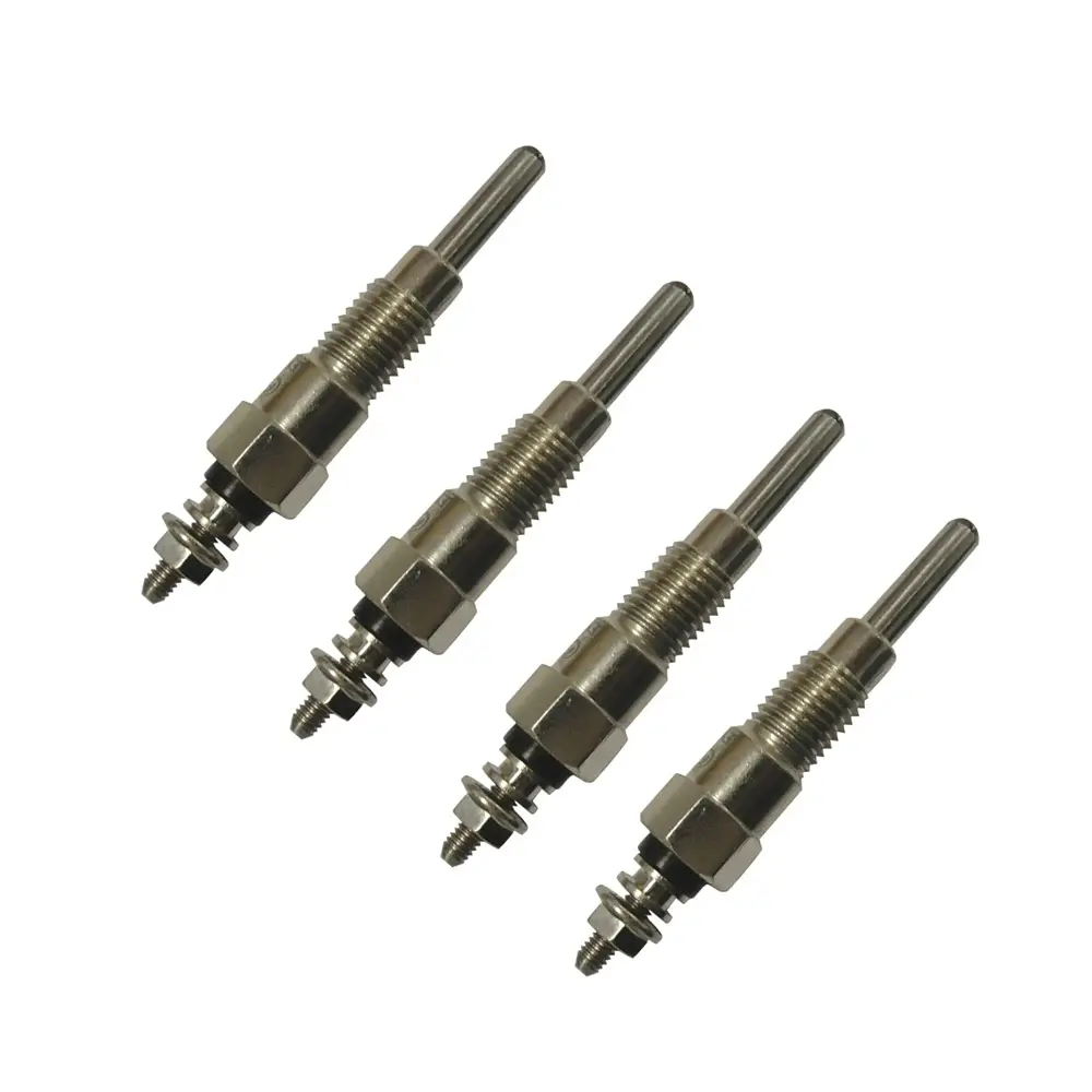 Glow Plug 4 Units 1 Set For Komatsu Crawler Tractor D20A-7-M D20P-7A-M Yanmar Engine 4TNE94 Komatsu Engine 4D94E