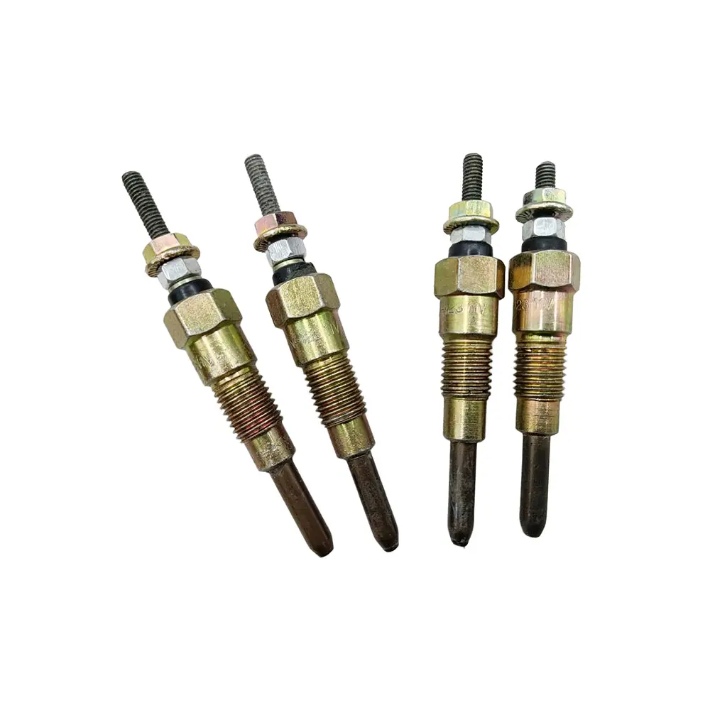 Glow Plug 4 Units 1 Set For Komatsu Crawler Tractor D21A-7-M D21Q-7-M Yanmar Engine 4TNE94 Komatsu Engine 4D94E