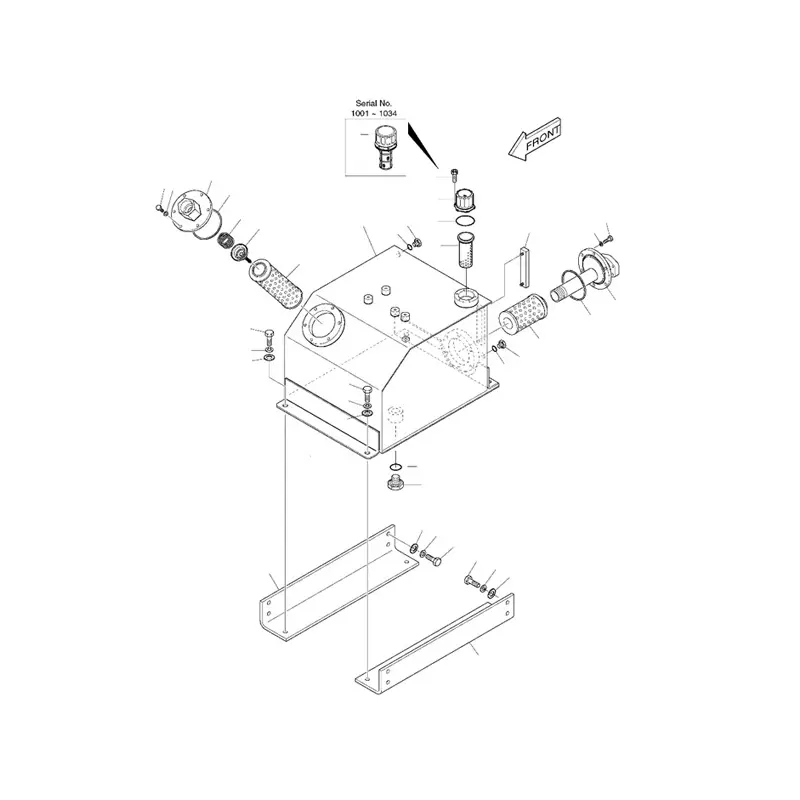 Hydraulic Filter 2474-1003A For Doosan Daewoo Excavator DX55W DX55 SOLAR 55