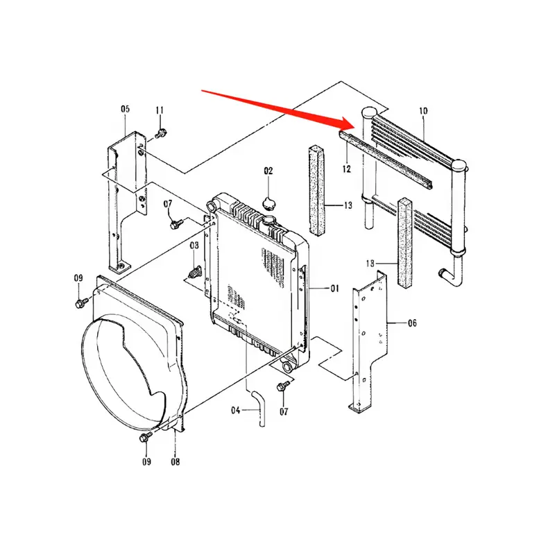 Buy Hydraulic Oil Cooler 4307283 For Hitachi Excavator EX40 EX45