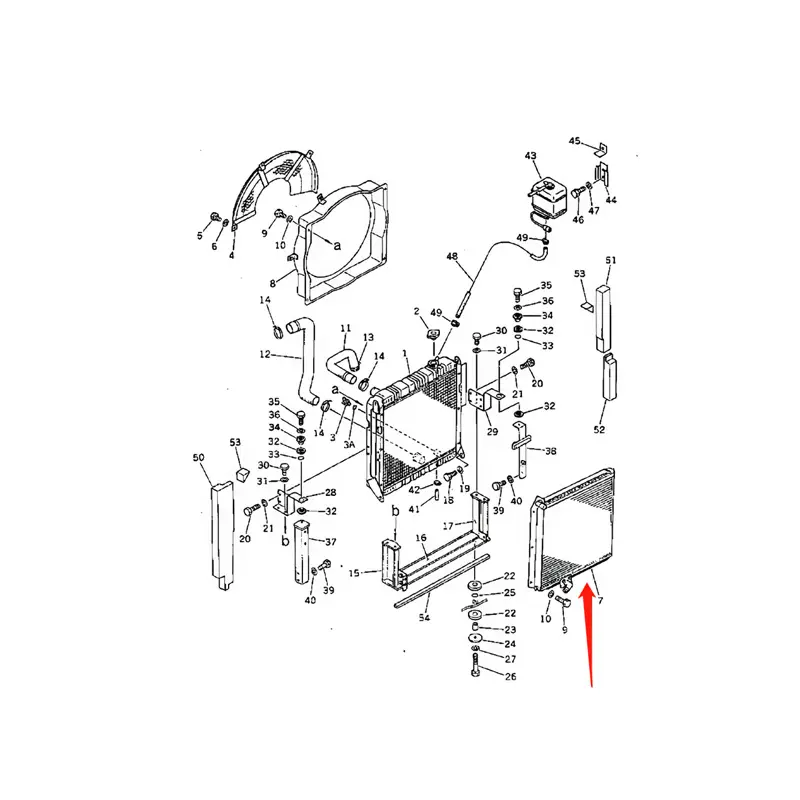 Hydraulic Oil Cooler Assembly 203-03-41380 for Komatsu Excavator PC100-3 PC120-3 PF3-1 Hydraulic Oil Cooler Assembly 203-03-41380 for Komatsu Excavator PC100-3 PC120-3 PF3-1