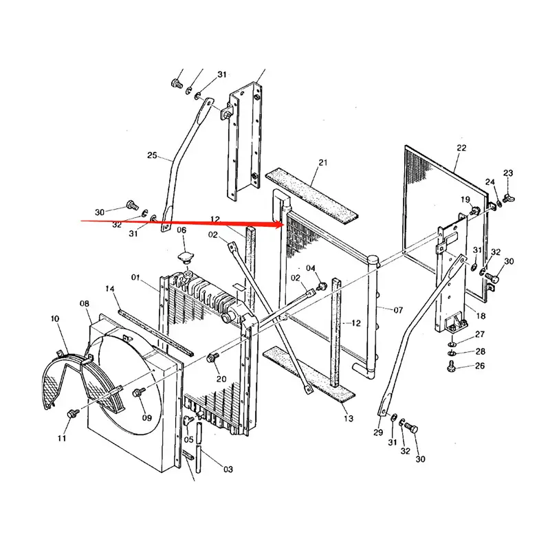Hydraulic Oil Cooler Assy 4216509 for John Deere 290D Excavator sale