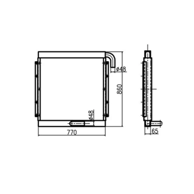 Hydraulic Oil Cooler For Kato Excavator HD700-8