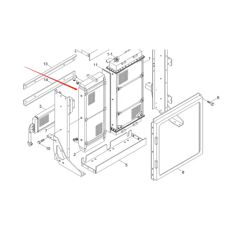Oil Cooler 11LF-30042 11LF-30041 for Hyundai Excavator HL740-7 HL740TM-7
