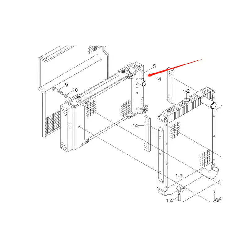 Oil Cooler 11NA-40064 for Hyundai Excavator R370-7A R360LC-7 R360LC-7A