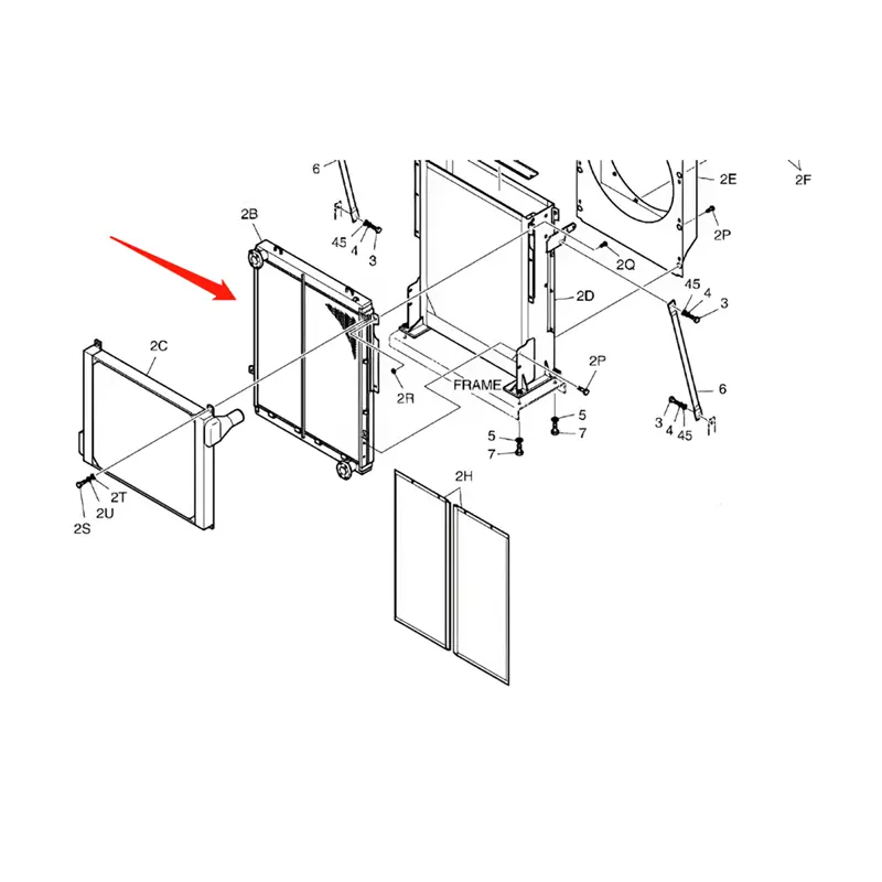 Oil Cooler 13F12000A for Doosan Excavator S300LL S300LC-V