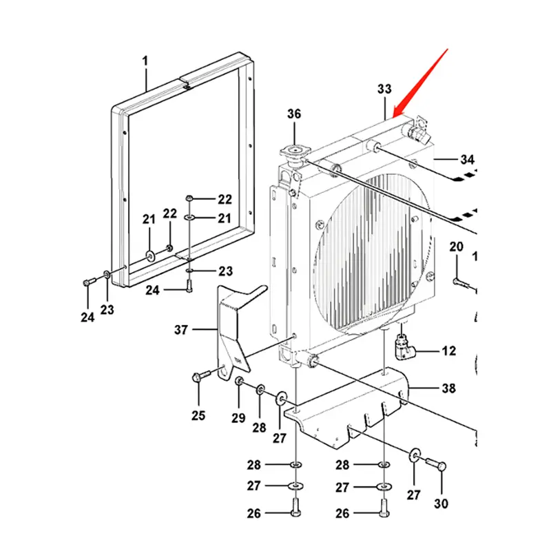 Oil Cooler 17408138 for Volvo Excavator DD25 L220F Oil Cooler 17408138 for Volvo Excavator DD25 L220F