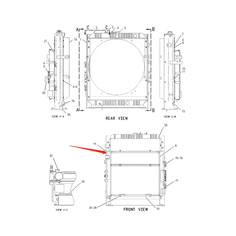 Buy Oil Cooler 1968076 for Caterpillar CAT E325C Excavator Buy Oil Cooler 1968076 for Caterpillar CAT E325C Excavator