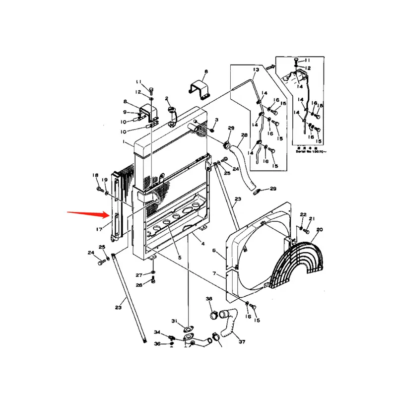 Oil Cooler 206-03-42131 for Komatsu PC220-1 PC220-2 Excavator Oil Cooler 206-03-42131 for Komatsu PC220-1 PC220-2 Excavator
