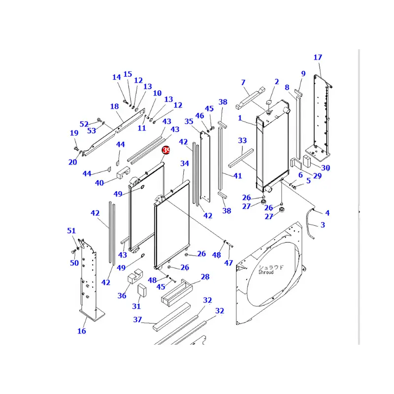 Oil Cooler 208-03-71131 for Komatsu PC450-7 PC400-7 PC350-8 PC300-8 Excavator