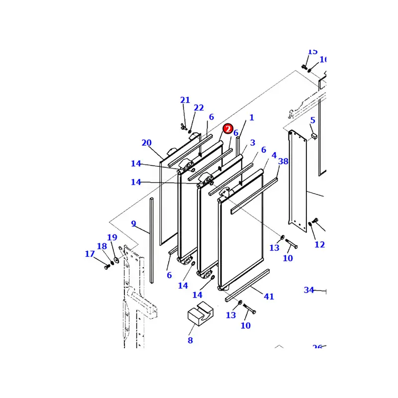 Buy Oil Cooler 208-03-75140 208-03-75150 208-03-75160 for Komatsu PC400-8 PC450-8 PC550LC-8 Excavator