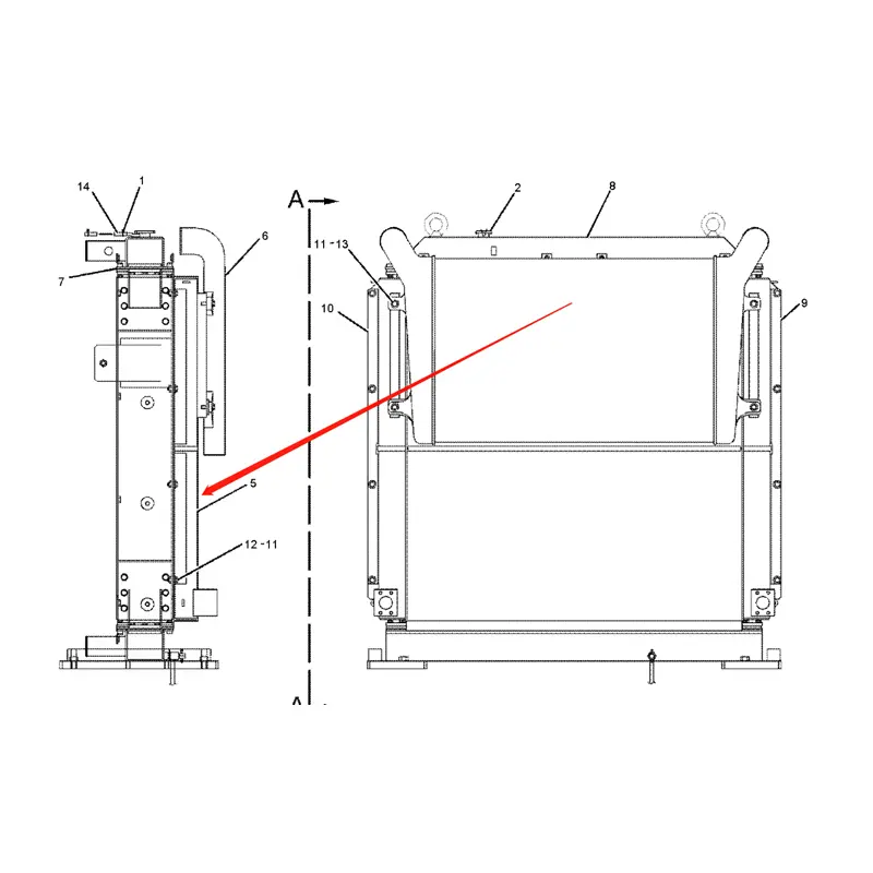 Oil Cooler 2108062 for Caterpillar CAT Excavator E365B E365BII