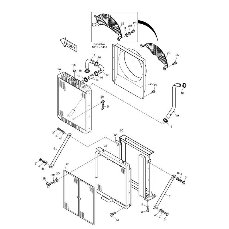 Buy Oil Cooler 2202-9061A-02 for Doosan Excavator S220LC-V S225LL S220LC-6