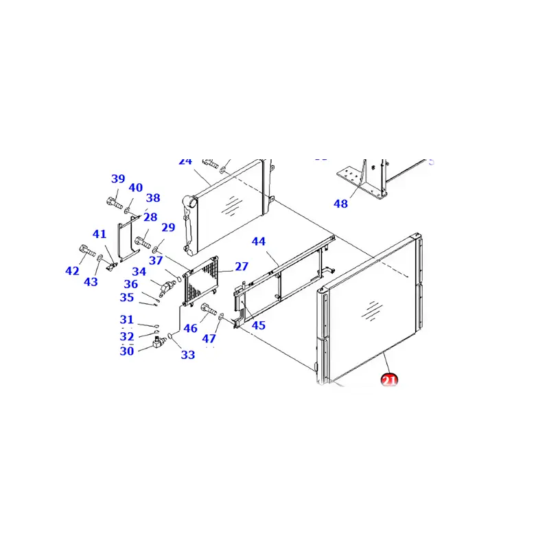 Buy Oil Cooler 22B-03-11121 for Komatsu PC158USLC-2 PC158US-2 PC138USLC-2 PC138US-2 PC128UU-2 JT150-1