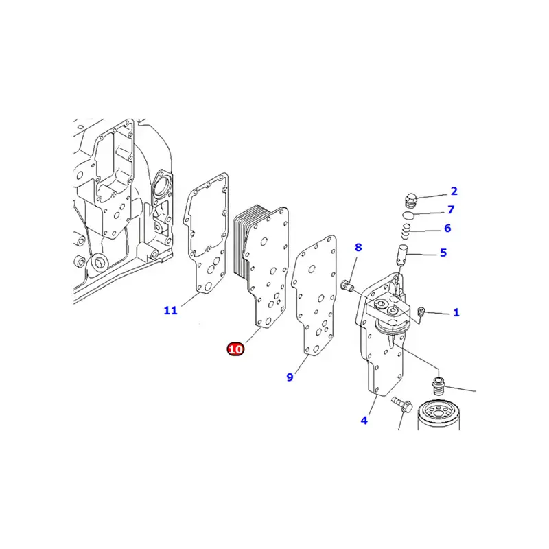 Buy Oil Cooler 6735-61-2110 for Komatsu WA320-3 Wheel Loader PW200-7 PC220-7 PC220-6 Excavator