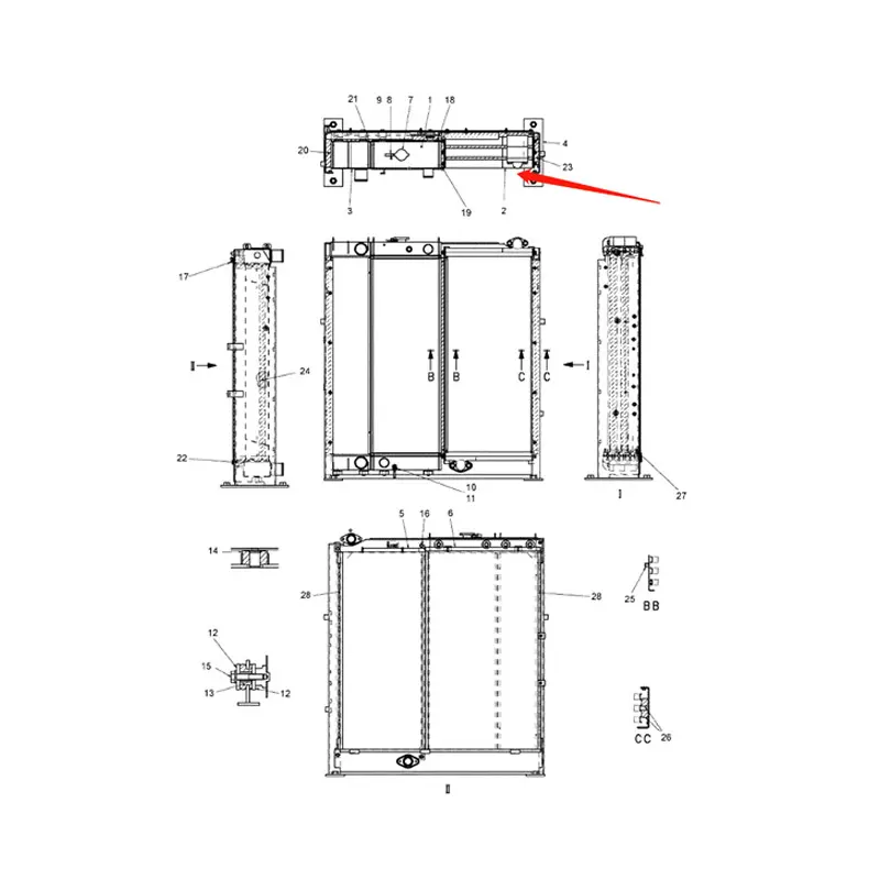 Oil Cooler LC05P00043S002 for Kobelco SK330-8 SK350LC-8 Excavator