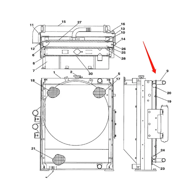 Oil Cooler LN00068 for CASE CX210 CX210LR Crawler Excavator Oil Cooler LN00068 for CASE CX210 CX210LR Crawler Excavator