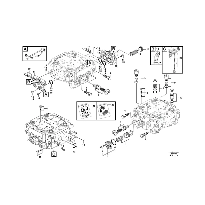 Solenoid Valve VOE17233493 for Volvo Wheel Loader L110F L110H L120G L150F L180F L180H L180H L220F L220H L250G L350F