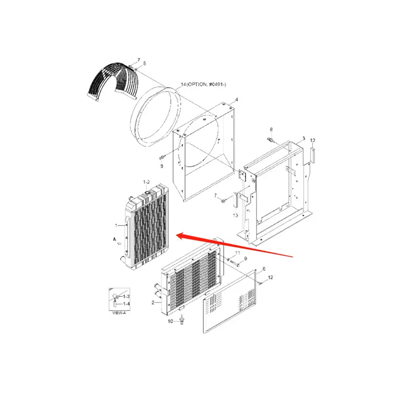 Water Tank Engine Radiator 11N7-40020 for Hyundai Excavator R265-7 R250LC-7 Water Tank Engine Radiator 11N7-40020 for Hyundai Excavator R265-7 R250LC-7