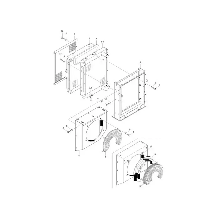 Buy Water Tank Engine Radiator 11N8-40280 for Hyundai Excavator R290LC-7 R305LC-7 Buy Water Tank Engine Radiator 11N8-40280 for Hyundai Excavator R290LC-7 R305LC-7