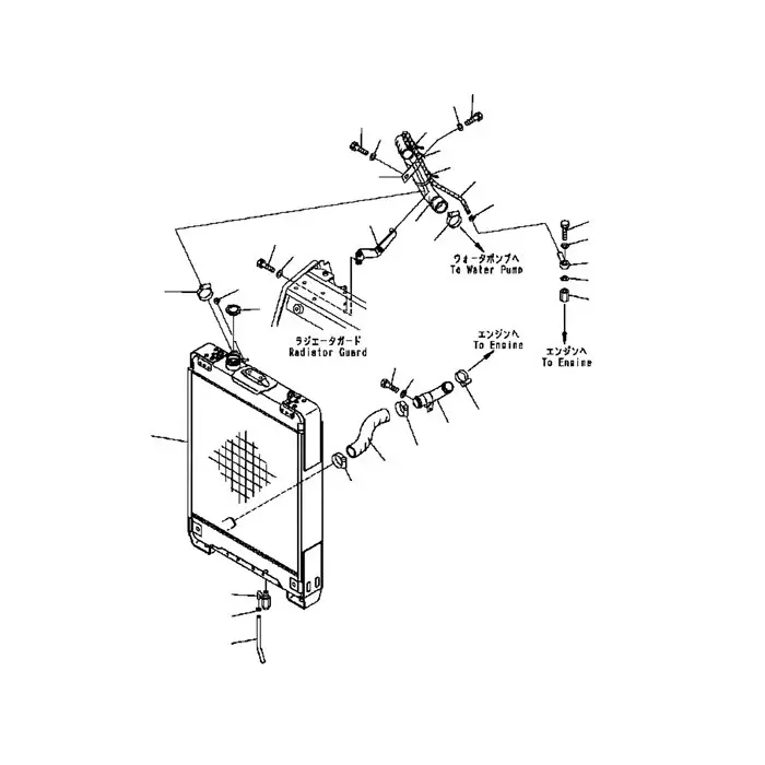 Water Tank Engine Radiator 134-03-71112 for Komatsu D61EX-15 D61PX-15 Bulldozers