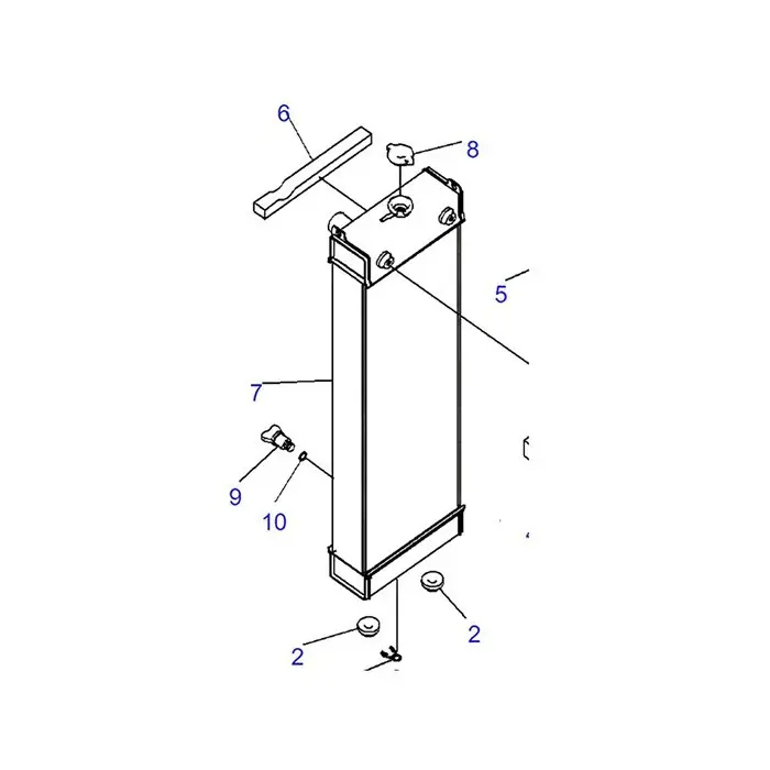Water Tank Engine Radiator 205-03-31111 for Komatsu Excavator PC200-8E0