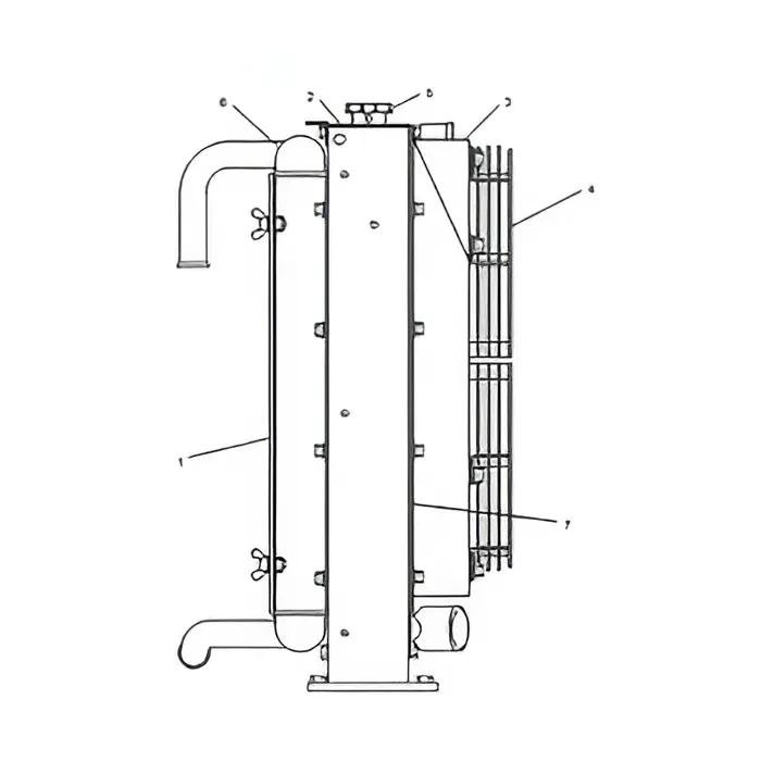 Water Tank Engine Radiator 206-03-35161 for Komatsu Excavator PC240-10 PC290-10