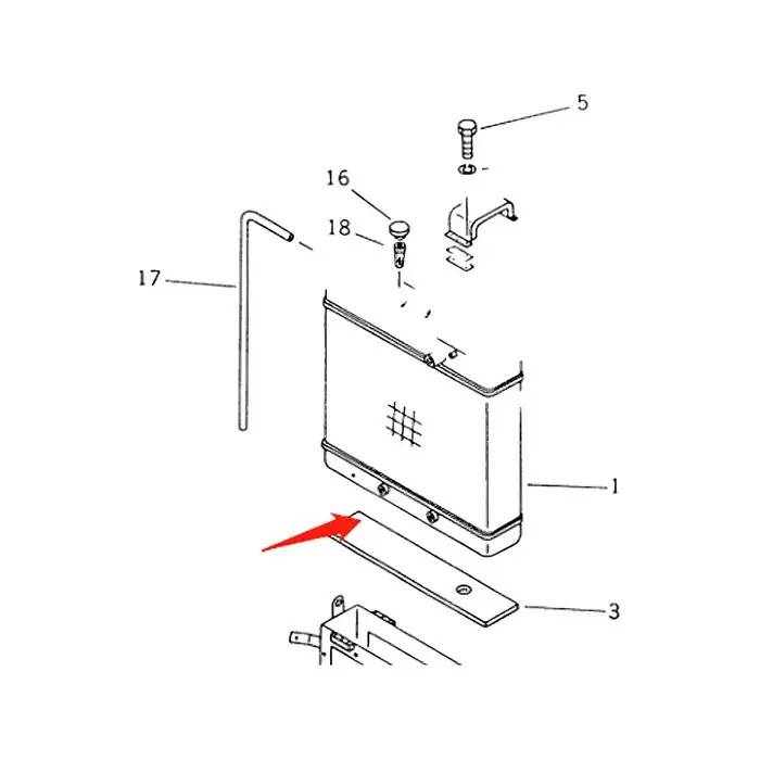 Water Tank Engine Radiator 23A-03-11641 for Komatsu GD661A-1 Grader Water Tank Engine Radiator 23A-03-11641 for Komatsu GD661A-1 Grader