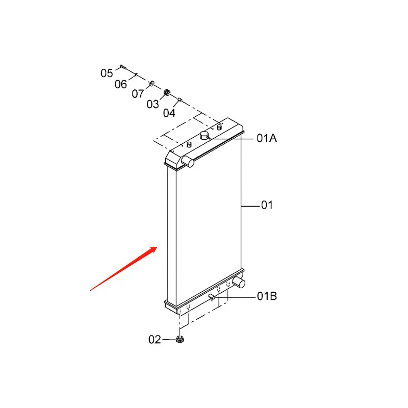 Buy Water Tank Engine Radiator 263G2-12202 for Hitachi Wheel Loader ZW220