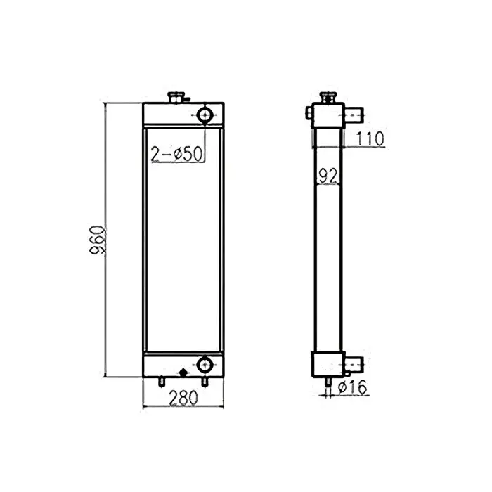 Buy Water Tank Engine Radiator 3263865 for Caterpillar CAT Excavator E312D Old