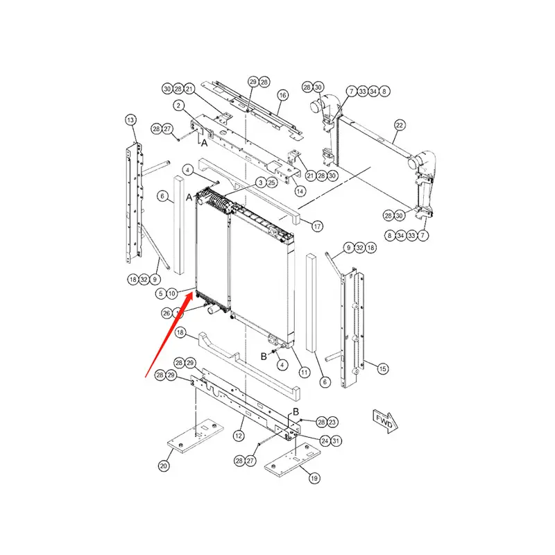 Buy Water Tank Engine Radiator 3728883 for Caterpillar CAT Excavator E349D2 Buy Water Tank Engine Radiator 3728883 for Caterpillar CAT Excavator E349D2