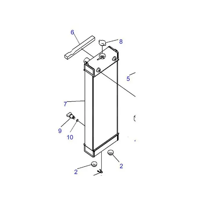 Buy Water Tank Engine Radiator 4668378 for Hitachi Excavator ZAX120-3 ZAX135US-3 ZAX190W-3