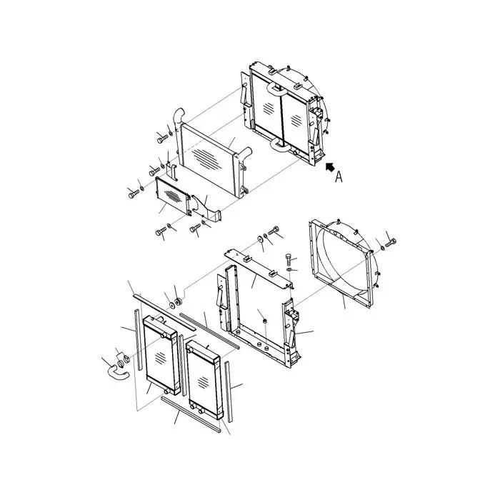 Water Tank Engine Radiator 56B-03-21210 for Komatsu HM350-2 HM400-2 Dump Truck Water Tank Engine Radiator 56B-03-21210 for Komatsu HM350-2 HM400-2 Dump Truck